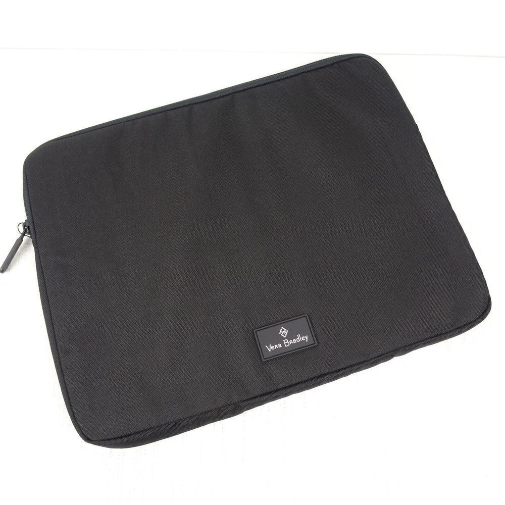 VERA BRADLEY Laptop Sleeve Case LIGHTEN UP ReACTIVE BLACK Cotton Padded NWT